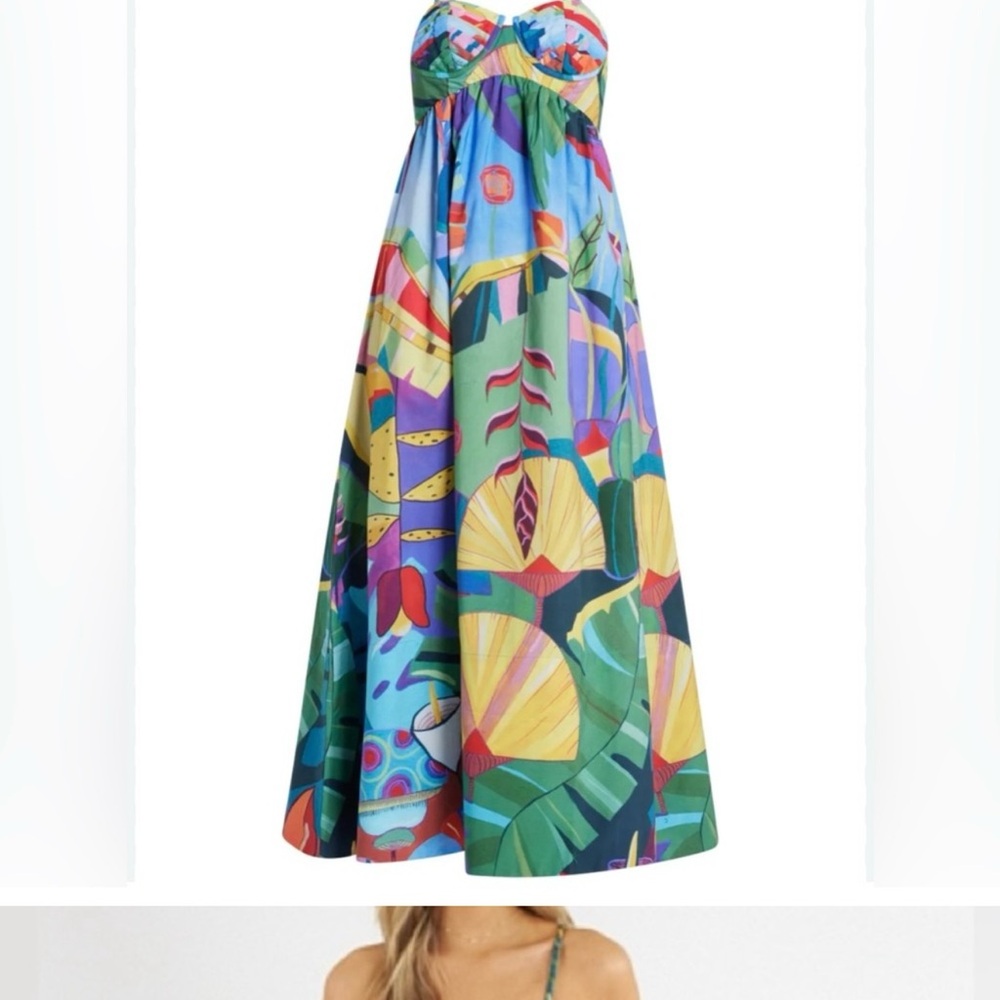 FARM Rio Colorful Tropical Maxi Dress
